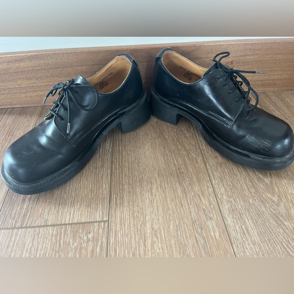 Vintage Dr. Martens leather platform oxfords Made in England size UK 5 (US 7) - Picture 4 of 6